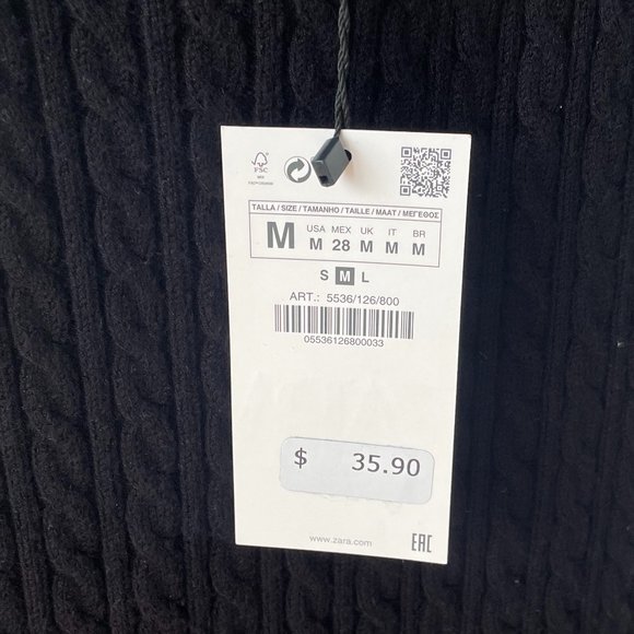 Zara Cable Knit Sweater Tank Midi Dress - Picture 8 of 9